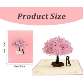 3D Birthday Card, Romantic Congratulations Card for Wedding Anniversary
