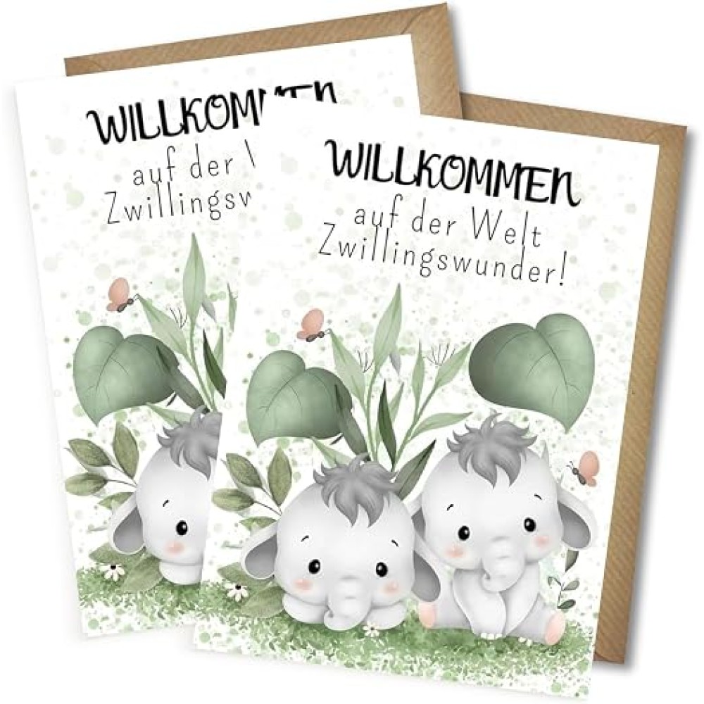 Congratulations Card for the Birth of Twins
