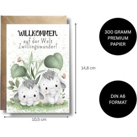 Congratulations Card for the Birth of Twins