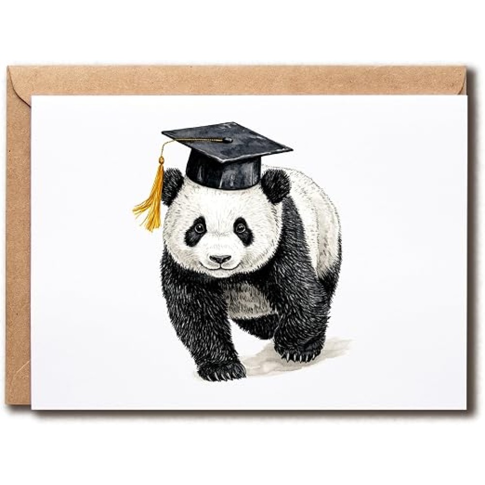 Panda Graduation Card