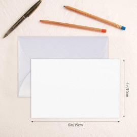 Personalized Greeting Cards 1 PCS Blank White with White Envelopes